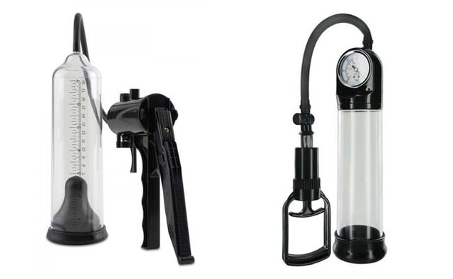 Manual vacuum pumps to enlarge penis and improve erection for men