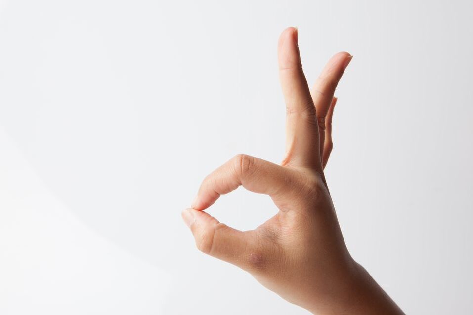 Finger ring for penis thickening exercises.